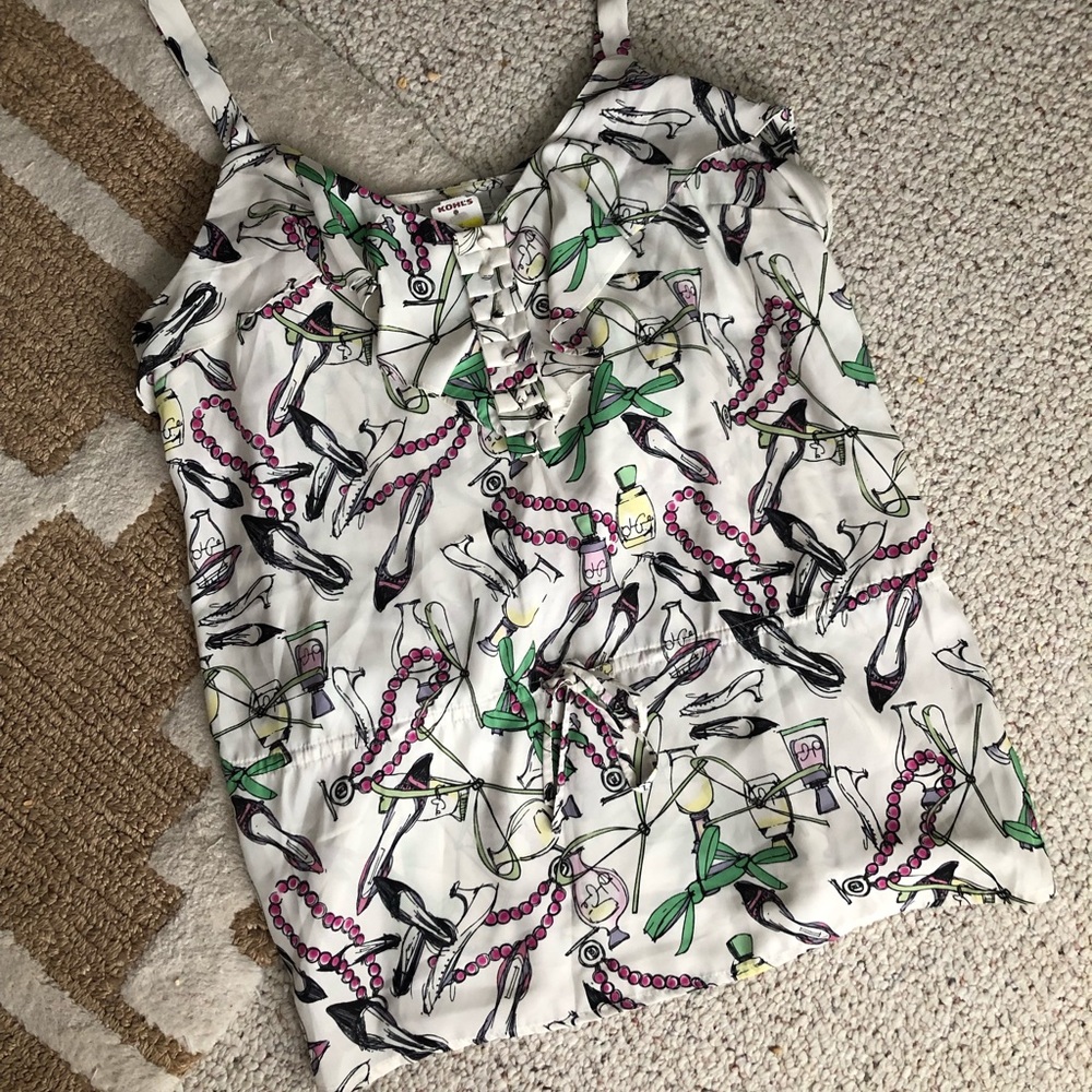 Ruffle Button Front Blouse